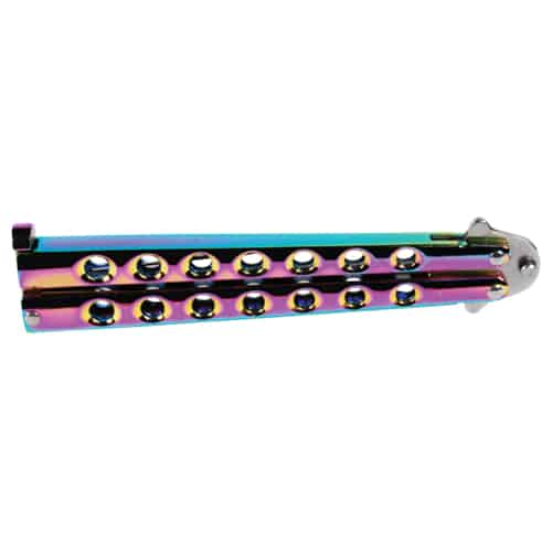 ST-BK-105_a | The Wright Prevention Butterfly Knife side closed view - Plasma